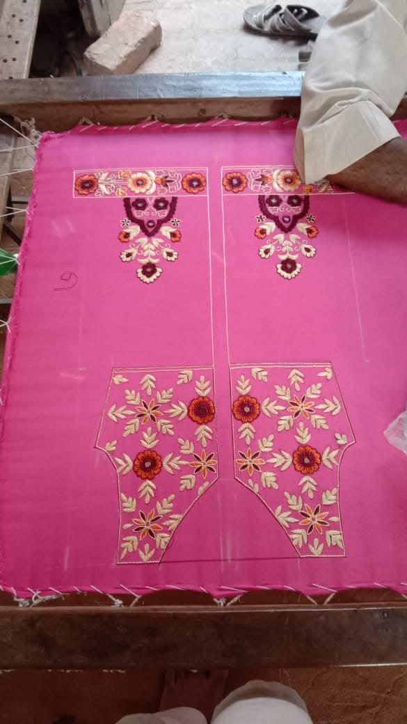 Pink Cut Dana Embroidered 3-Piece Suit