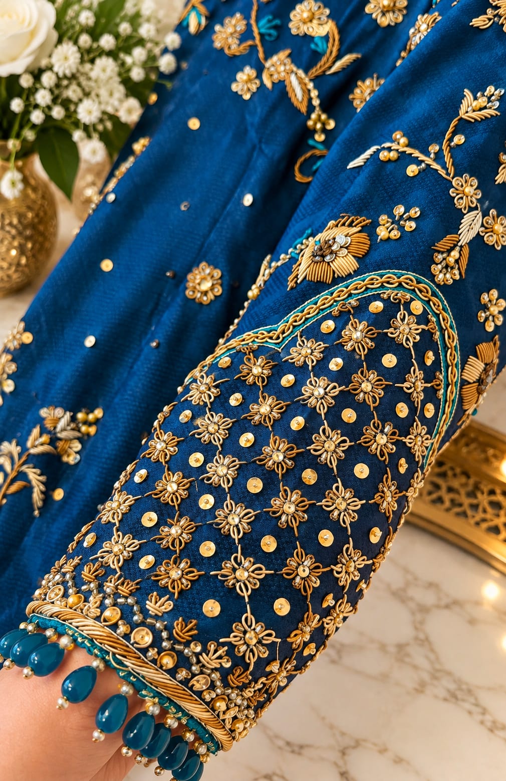 Alizeh Fashion “Pernia” Midnight Blue Kalidaar Anarkali
