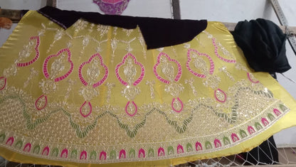 Mustard Yellow Lehenga Choli – Traditional Mehndi | Mayun Bridal Outfit