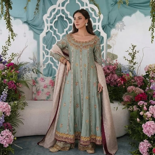 Urooj – Luxury Angrakha Kalidaar Pishwas Ensemble
