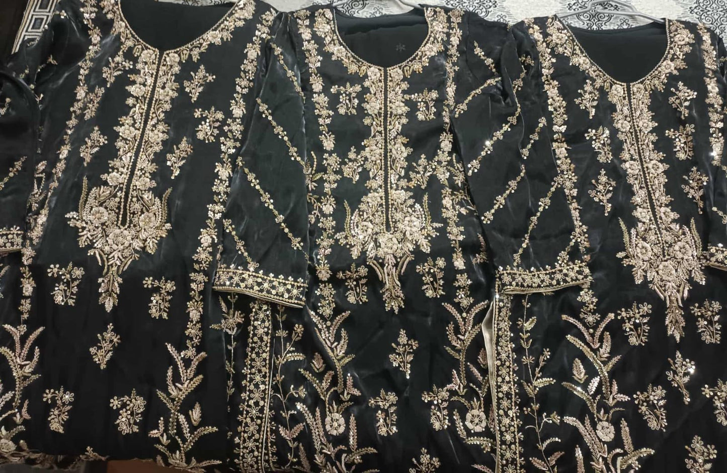 Black Embroidered Velvet Straight Shirt – Tilla & Kora Handwork