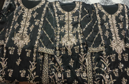 Black Embroidered Velvet Straight Shirt – Tilla & Kora Handwork