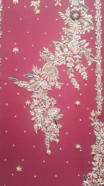 Rang-e-Heritage – Royal Maroon Hand-Embroidered Suit