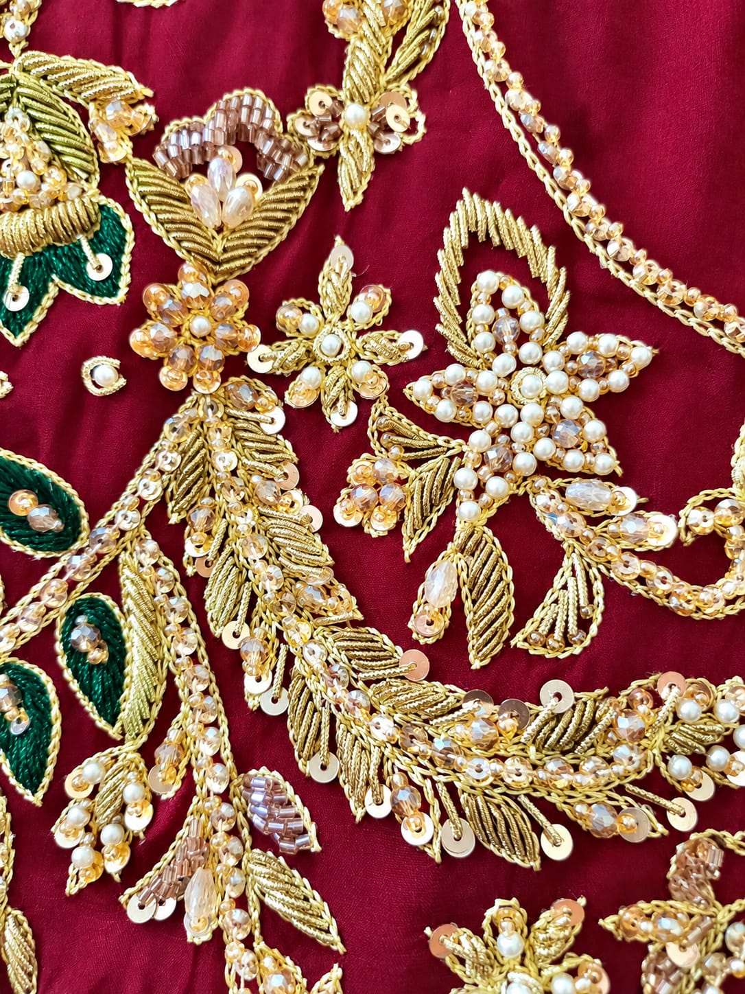 Hand-Embellished Zardozi Raw Silk Suit
