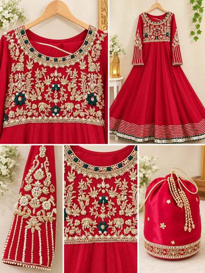Surkhab Festive Georgette Anarkali Gown