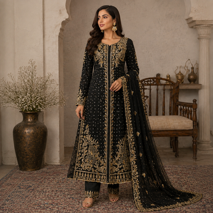 Jaan-e-Adaa – Sajal Edit Embroidered 3-Piece Suit