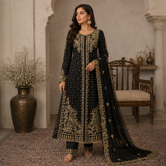 Jaan-e-Adaa – Sajal Edit Embroidered 3-Piece Suit